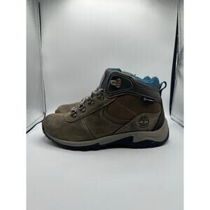 Timberland Mt. Maddsen Mid Waterproof Hiking Boots Brown Blue size 7 Woman’s